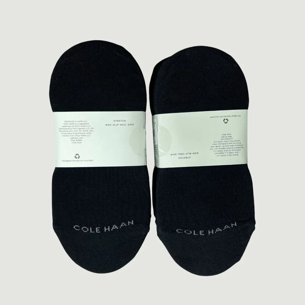 Bundle 16 Pairs  Cole Haan Women's Size 6-10 No Show Liner Socks Black  N0982
